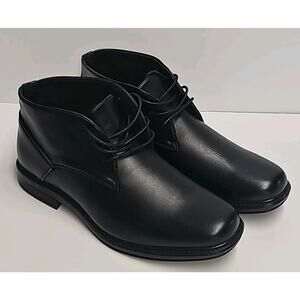 Alpine Swiss Men's Black Leather Lined Dressy Ankle Boots Size 10 $95 RETAIL